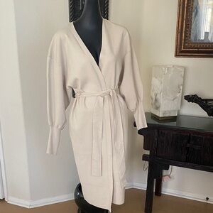 Express Cream Belted Cardigan